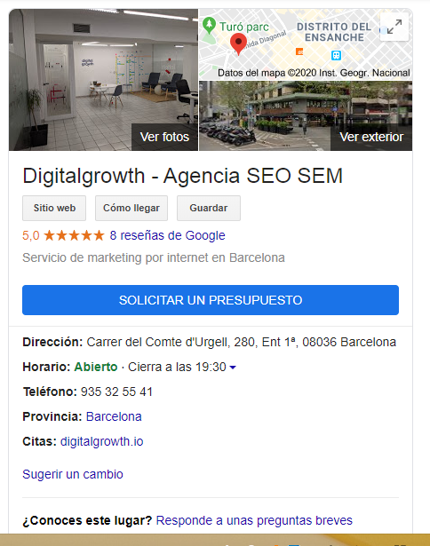 Ficha Google My Business